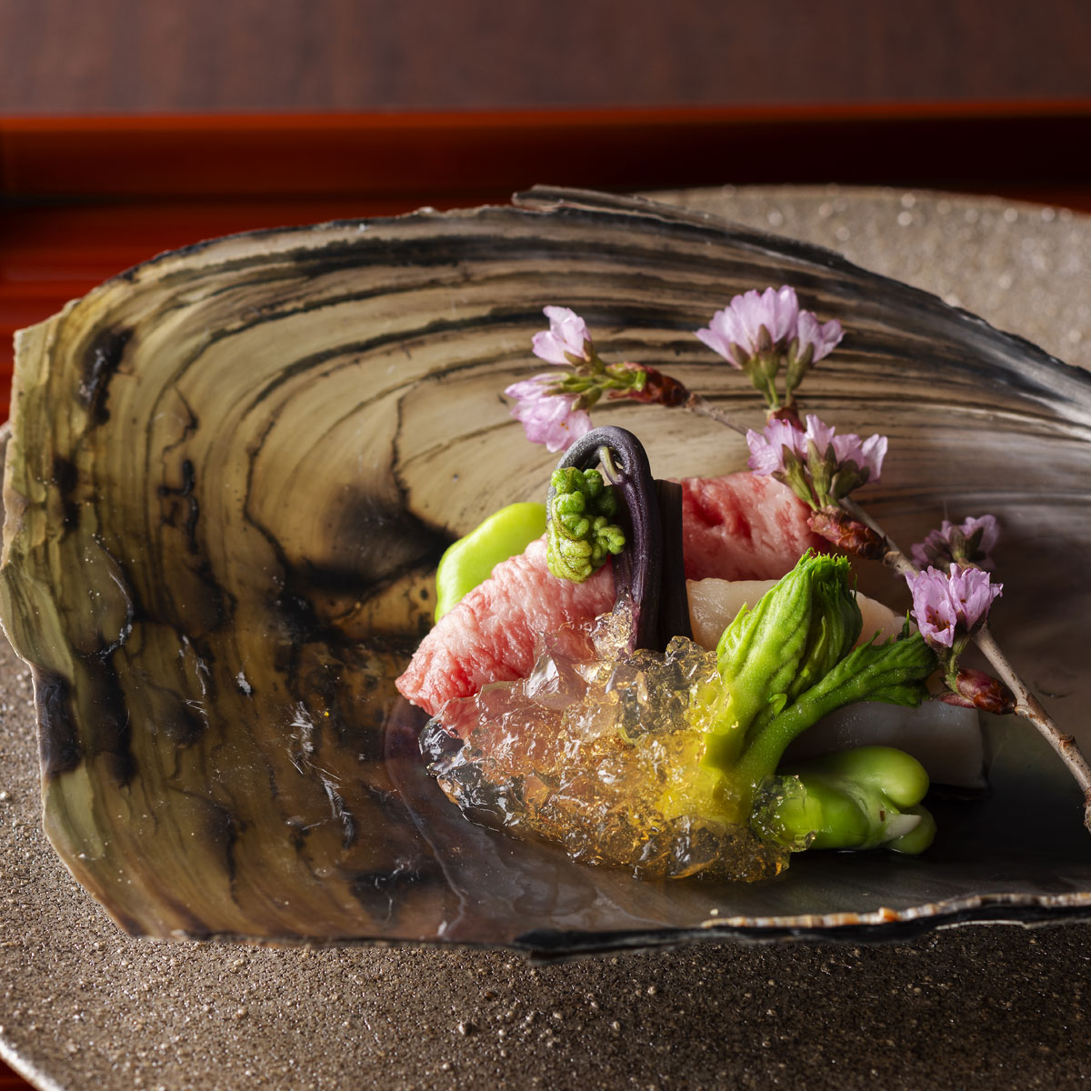 Kirazu seasonal omakase course with fresh Hokkaido ingredients