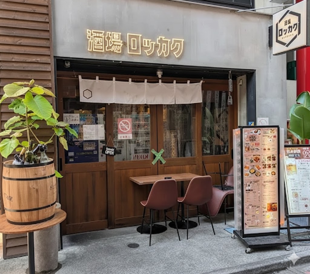 酒場ロッカク練馬店の洋風な店内