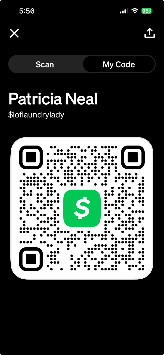 Cash App QR Code for $loflaundrylady