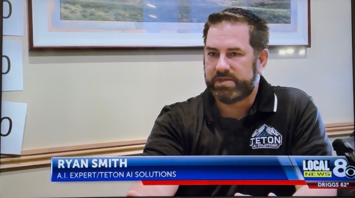 Ryan Smith featured on Local News 8 as AI Expert