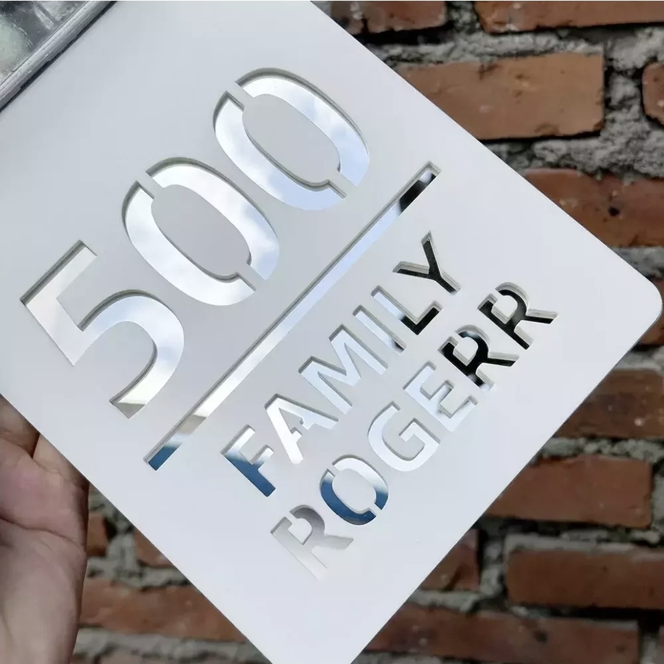 Placa Numeral Residencial Solar