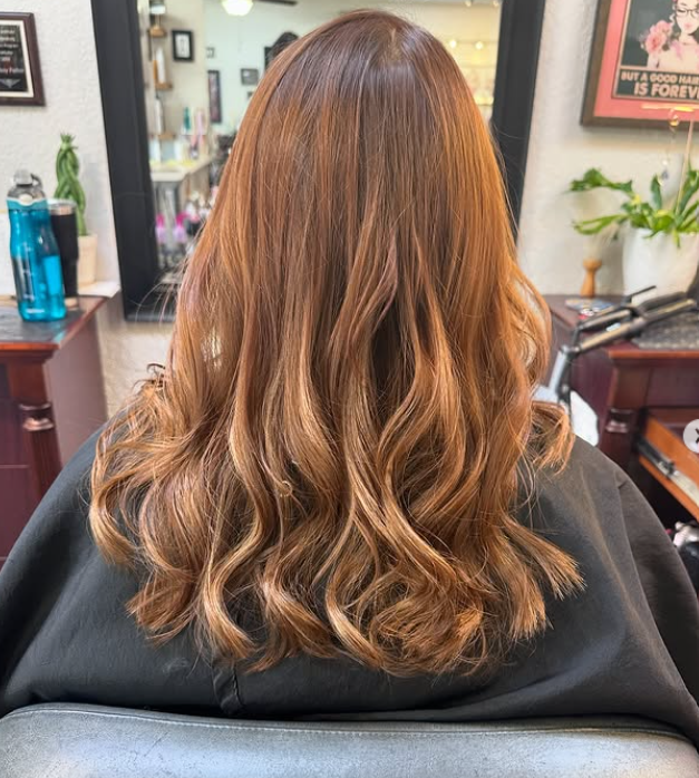 Blonde balayage transformation