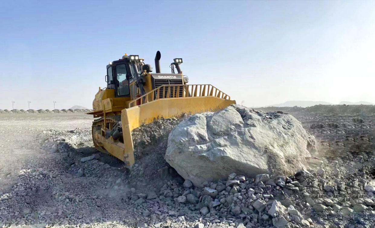 Shantui Bulldozer in Action