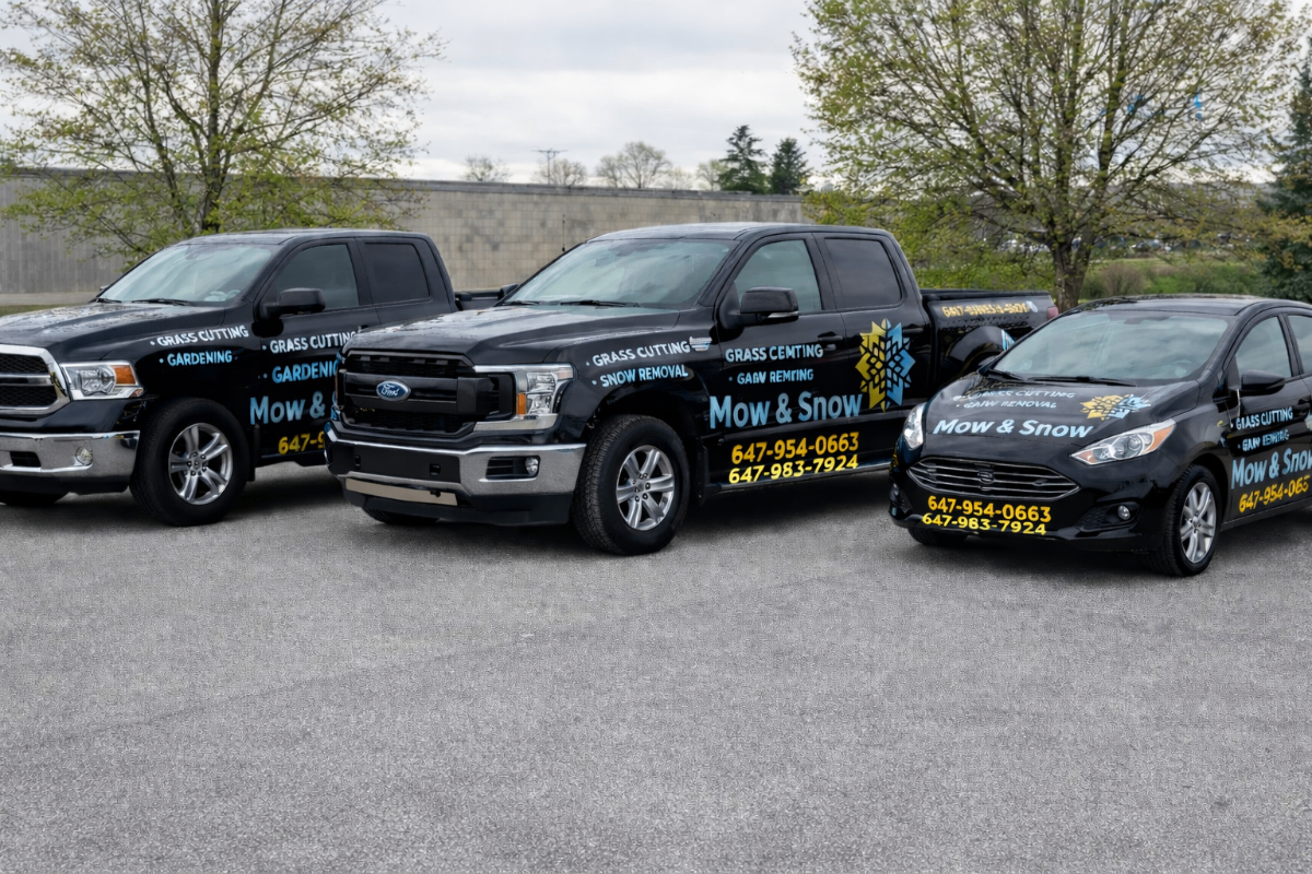 Mow and Snow service trucks