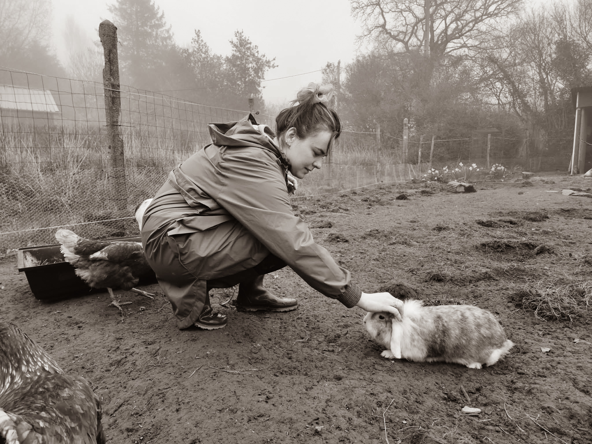 Cloé avec son animal