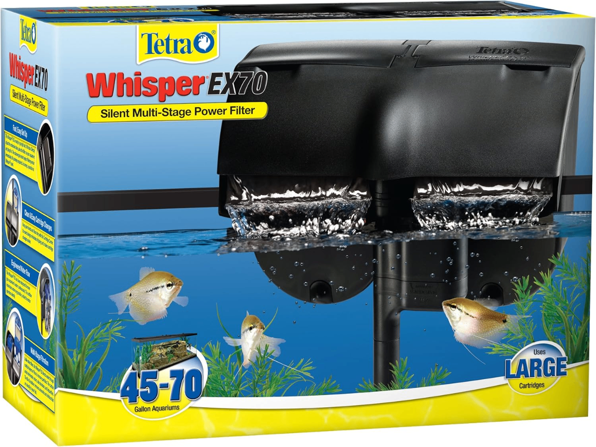 Tetra Whisper EX70 Silent Multi-Stage Power Filter – For 45–70 Gallon Aquariums