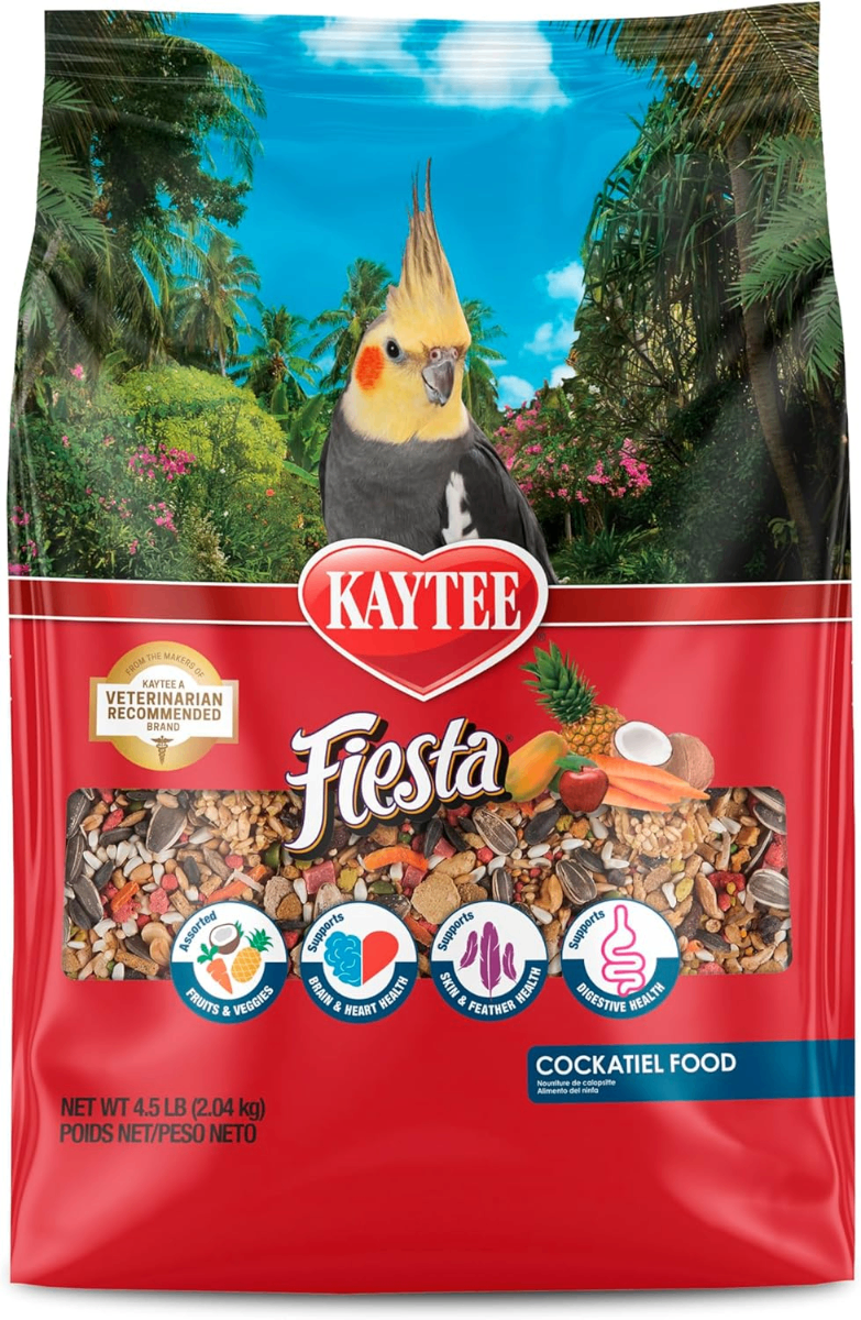 Kaytee Fiesta Cockatiel Food – Vet-Recommended Gourmet Blend with Fruits, Veggies & Seeds (4.5 lbs) - Birds Kaytee Fiesta Cockatiel Food – Vet-Recommended Gourmet Blend with Fruits, Veggies & Seeds (4.5 lbs)