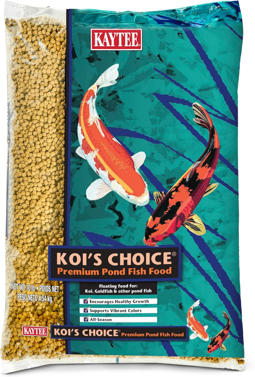 Kaytee Koi's Choice Premium Pond Fish Food – 10 lbs, All-Season Floating Pellets for Koi & Goldfish