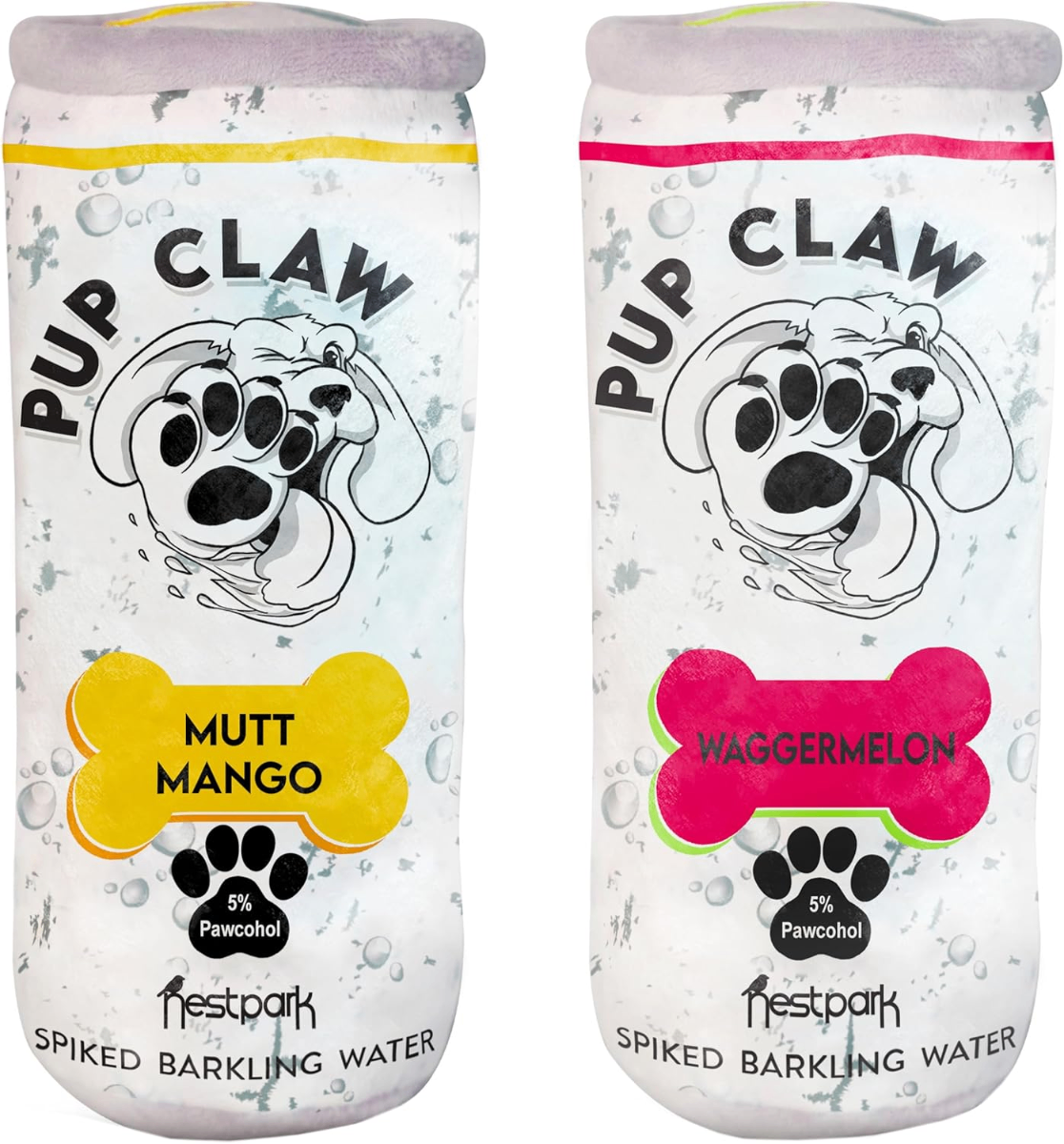 White Paw "Pup Claw" Squeaky Dog Toys 2-Pack – Mutt Mango & Waggermelon Novelty Plush - Dogs White Paw "Pup Claw" Squeaky Dog Toys 2-Pack – Mutt Mango & Waggermelon Novelty Plush