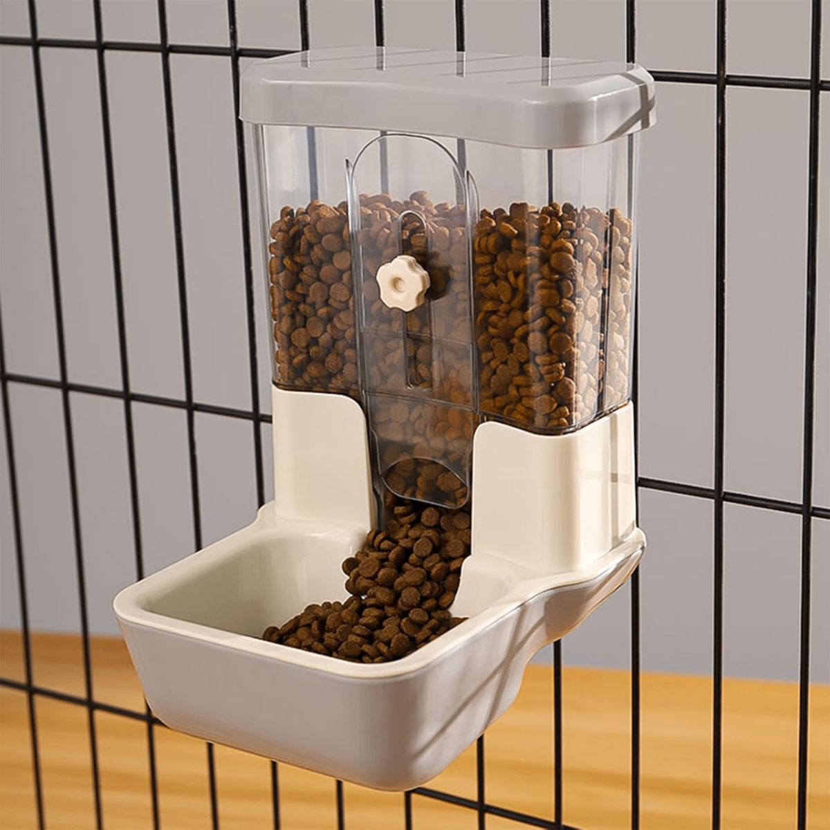 Automatic Cage-Mount Food Dispenser for Small Mammals – Large Capacity Gravity Feeder for Rabbits & Chinchillas - Small Mammals Automatic Cage-Mount Food Dispenser for Small Mammals – Large Capacity Gravity Feeder for Rabbits & Chinchillas