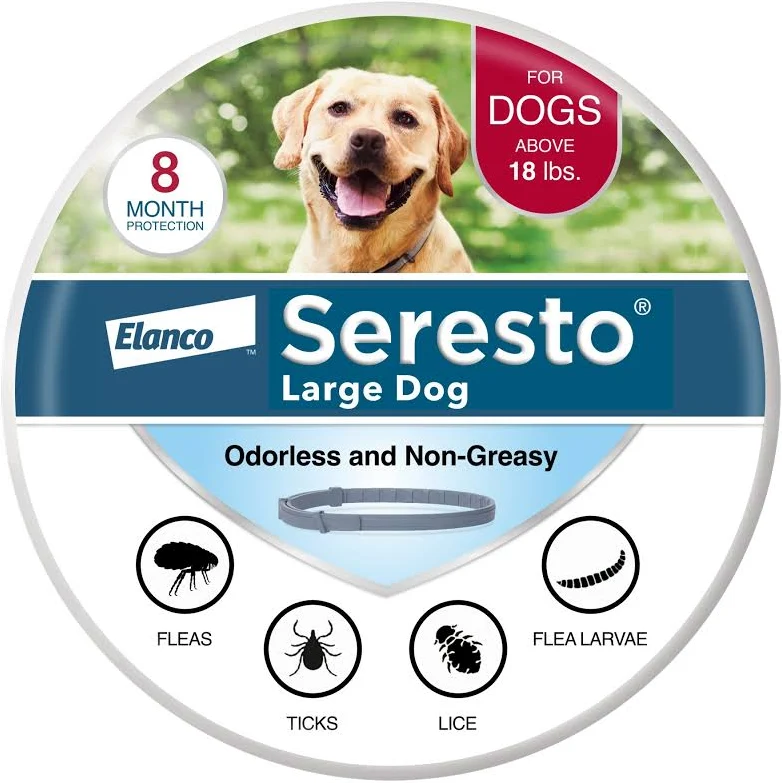 Seresto Vet-Recommended Flea & Tick Prevention Collar for Dogs (Large Dogs, 18+ lbs)