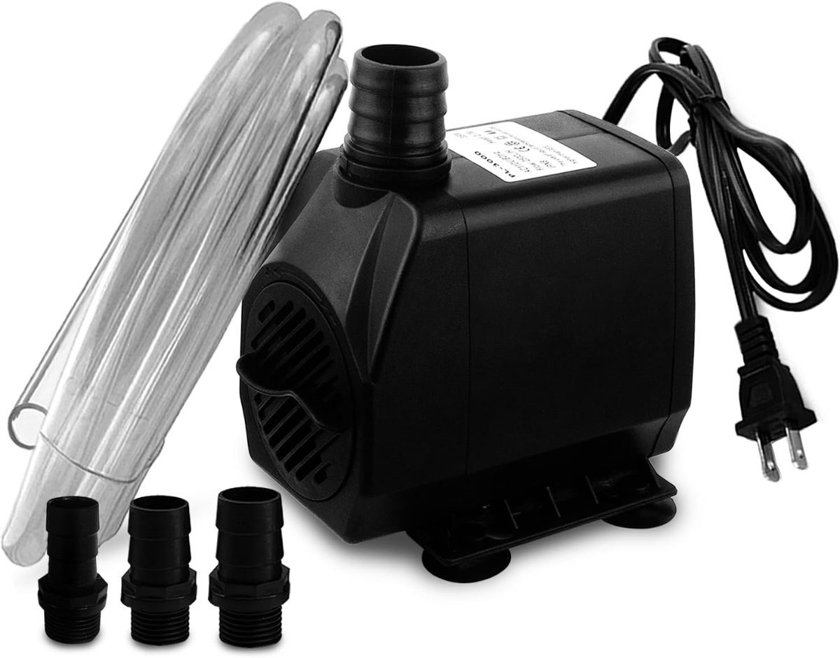 PULACO 800GPH Submersible Water Pump – 3000L/H for Aquariums, Koi Ponds & Hydroponics