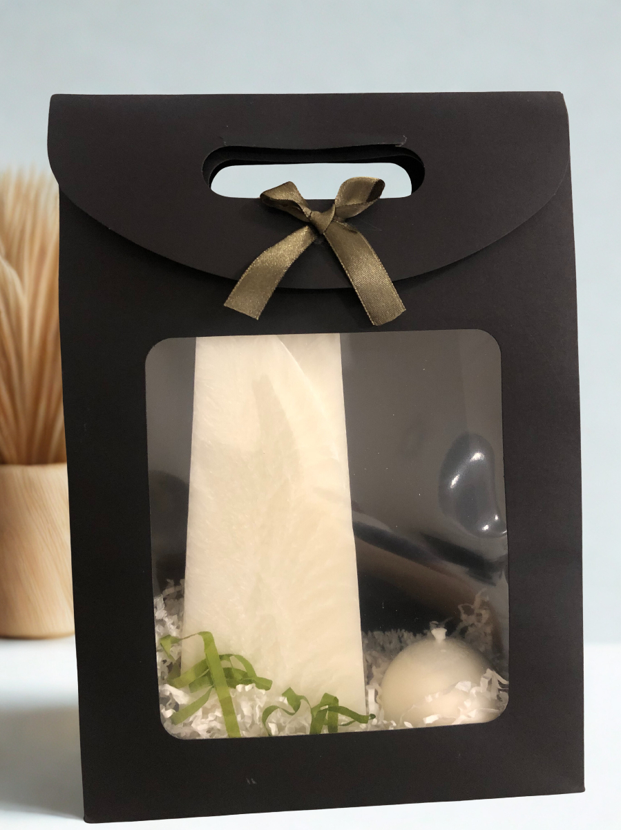 Modernaus Stiliaus Duetas - dovanų rinkinys žvakė