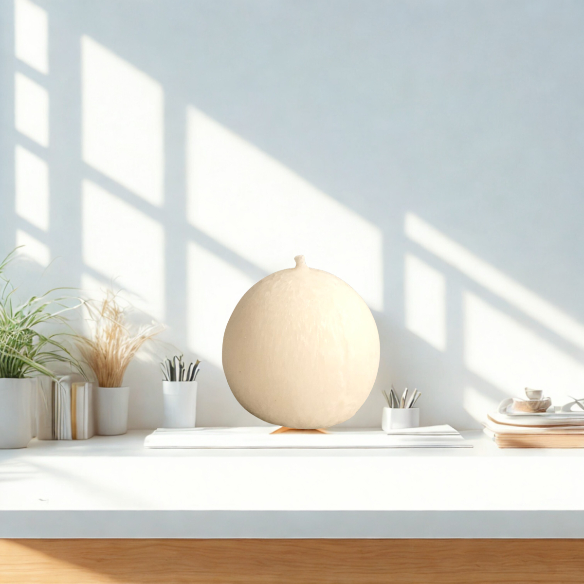 Kompaktiška Elegancija - palmių vaško žvakė