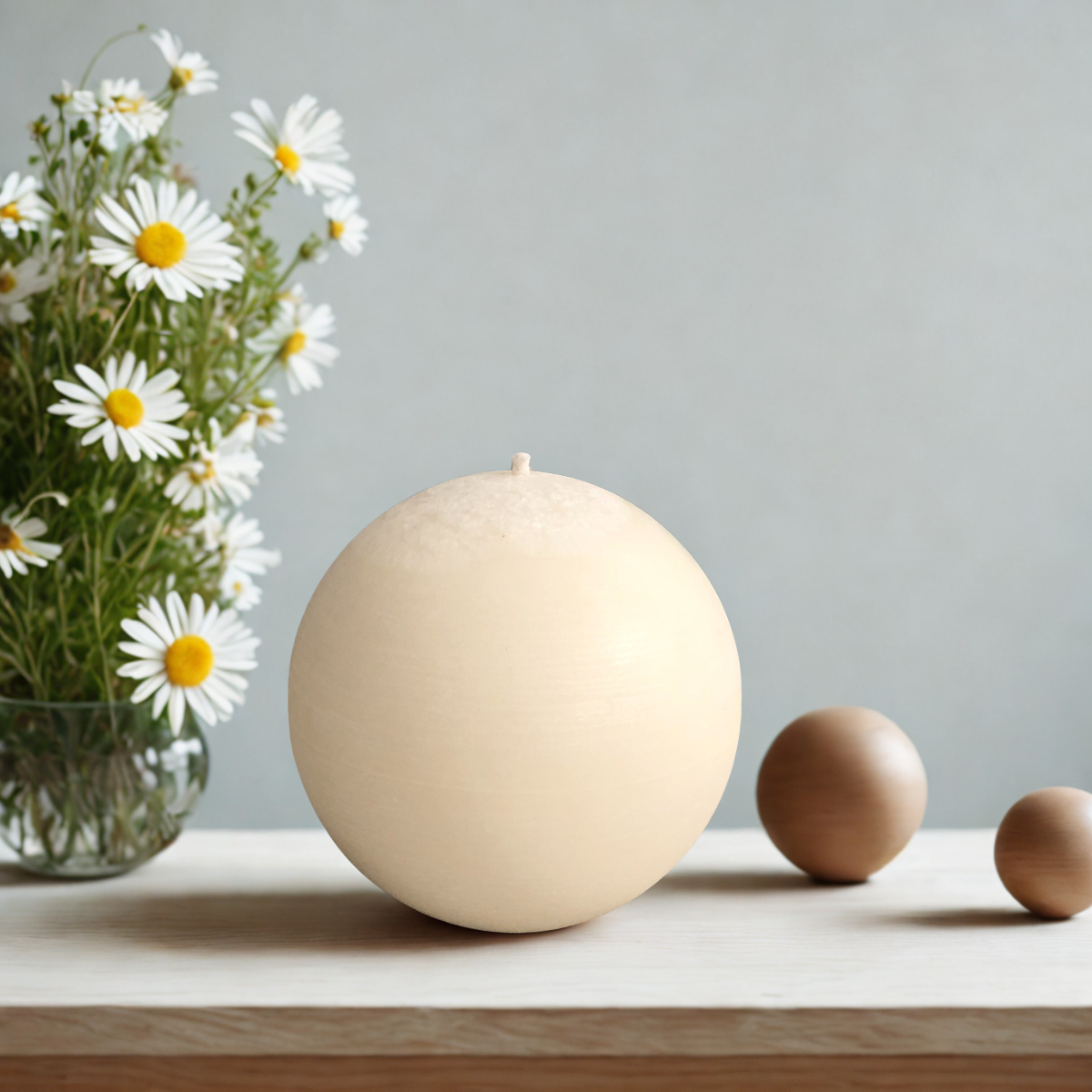 Sferinė Elegancija - palmių vaško žvakė