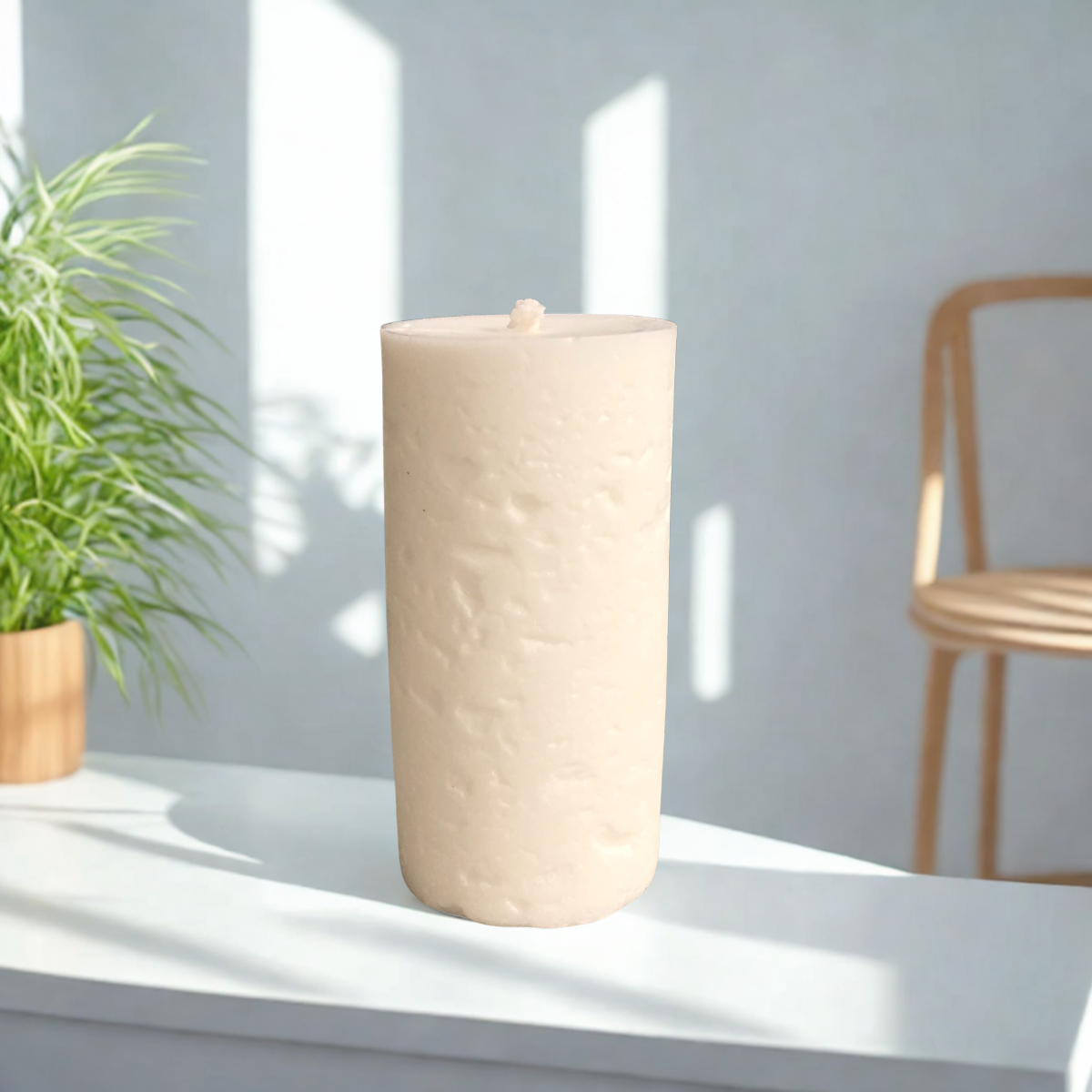 Cilindrinė Elegancija - palmių vaško žvakė