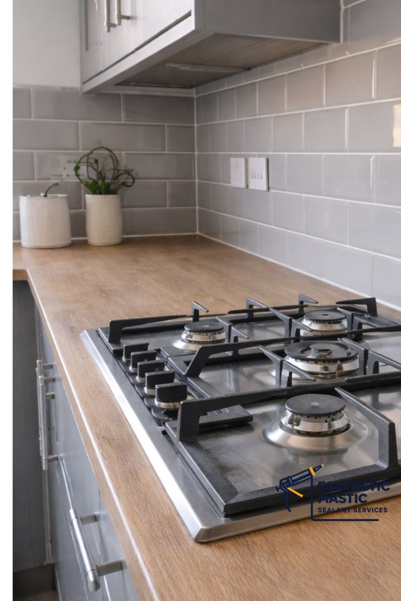 After Kitchen Worktop & Splashback Reseal in Bolton