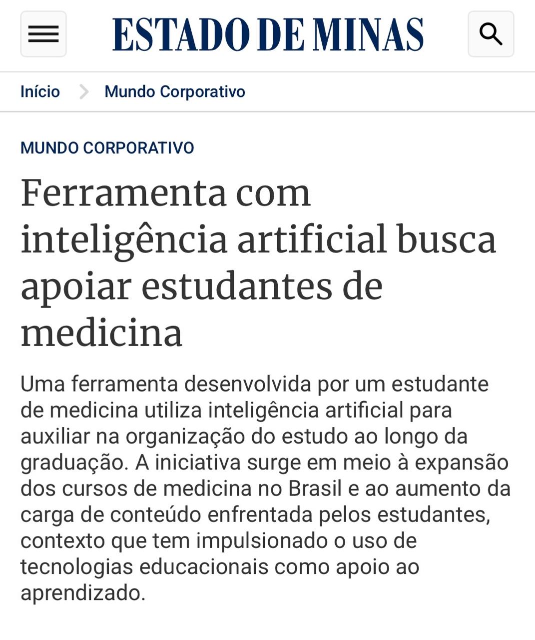 IA para apoiar estudantes de medicina no estudo