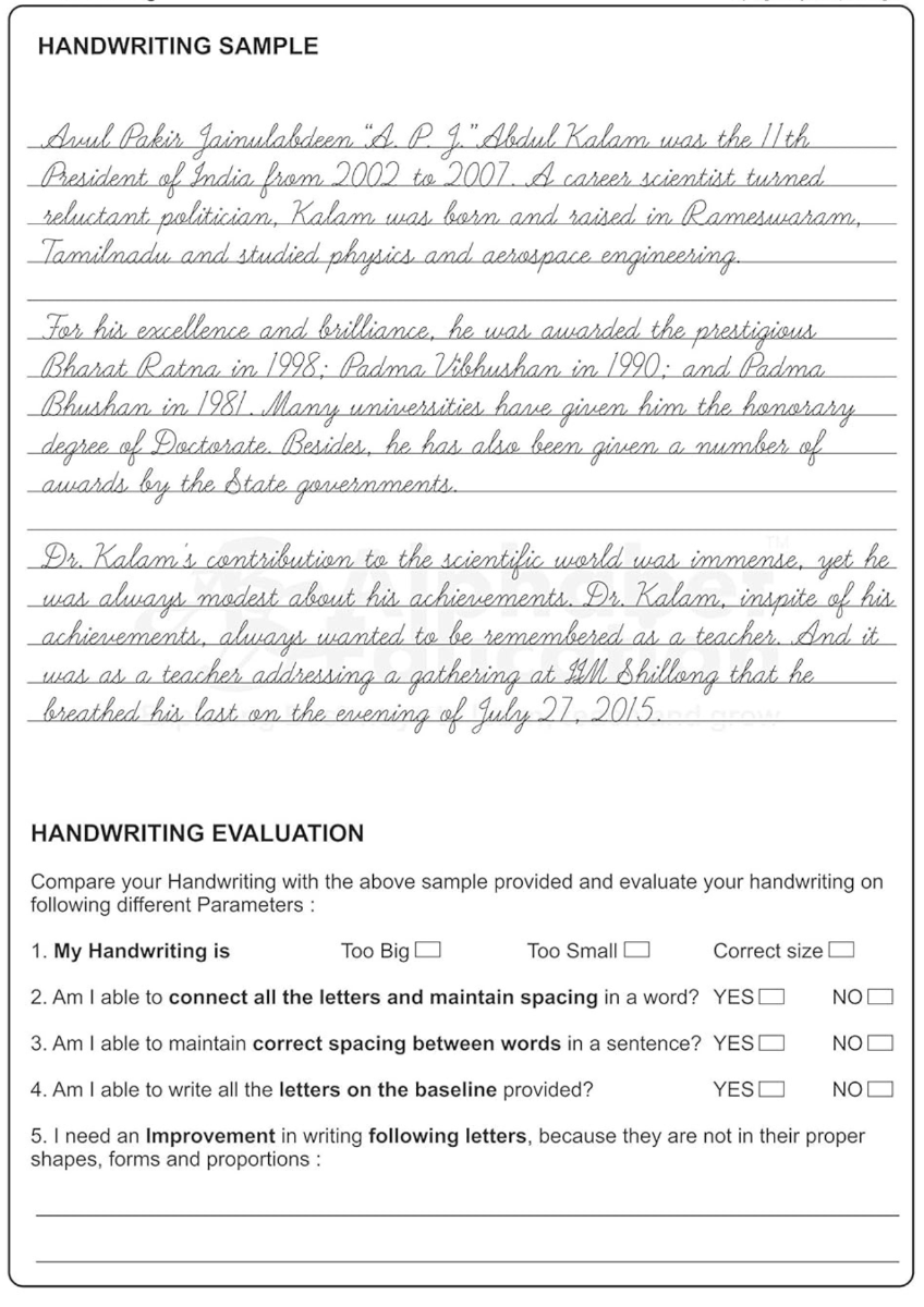 Beautiful Writing Samples