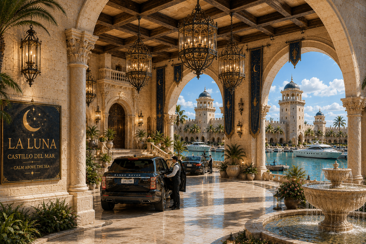Members-only Castillo Club entrance — daytime