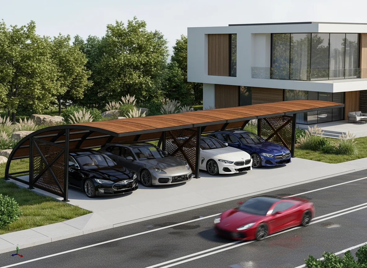 İkili Açık Villa Garajı - Saykom Model 4