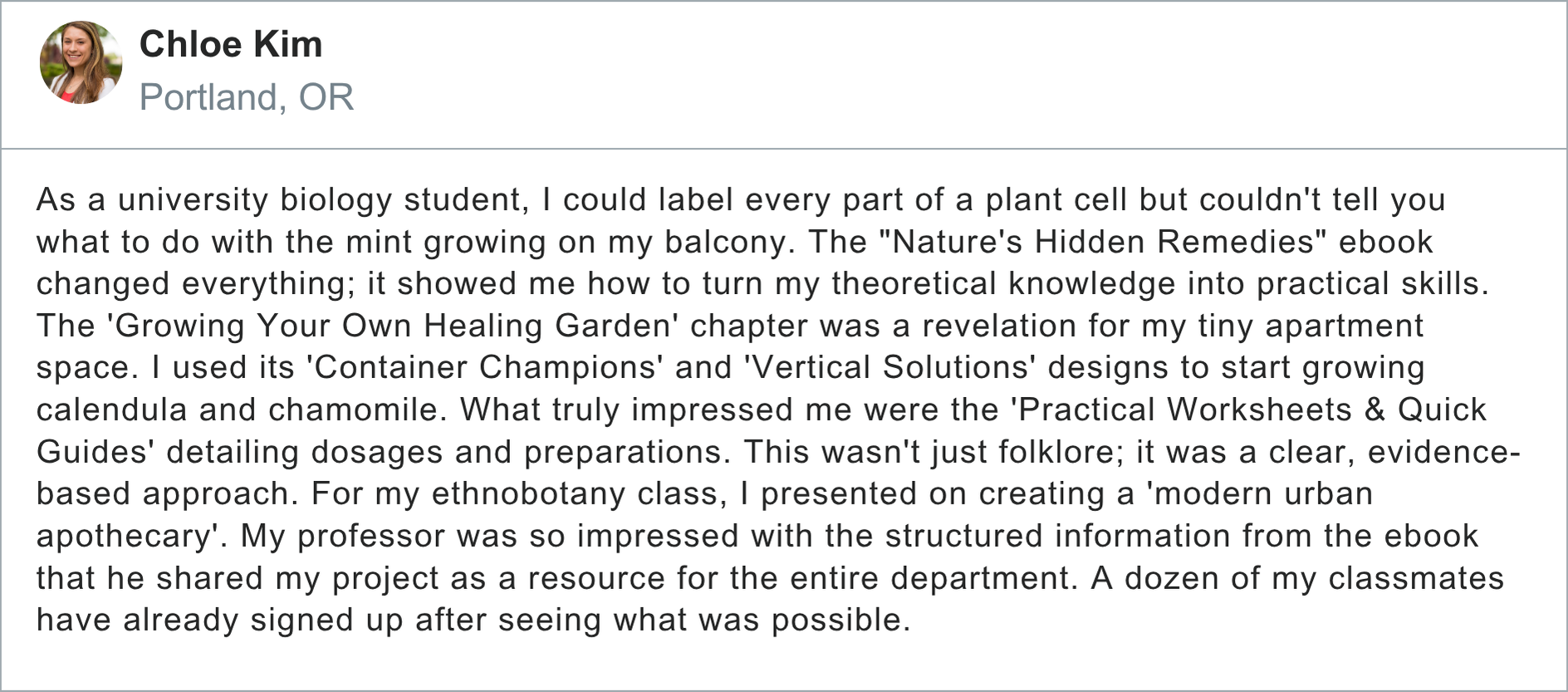 Customer Email Testimonial