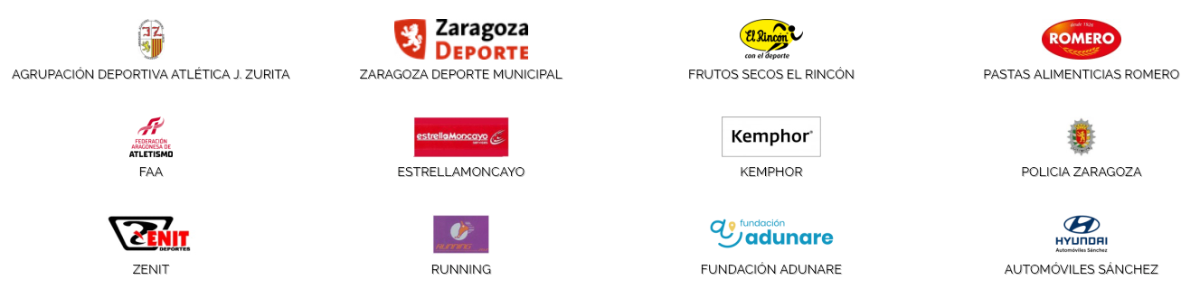 Patrocinadores y Colaboradores de la XX San Silvestre Zaragoza El Rincón