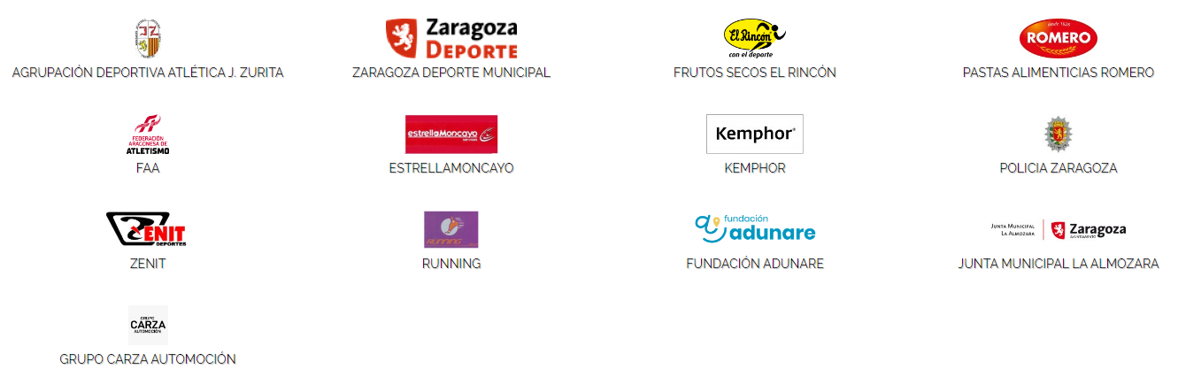 Patrocinadores y Colaboradores de la XX San Silvestre Zaragoza El Rincón