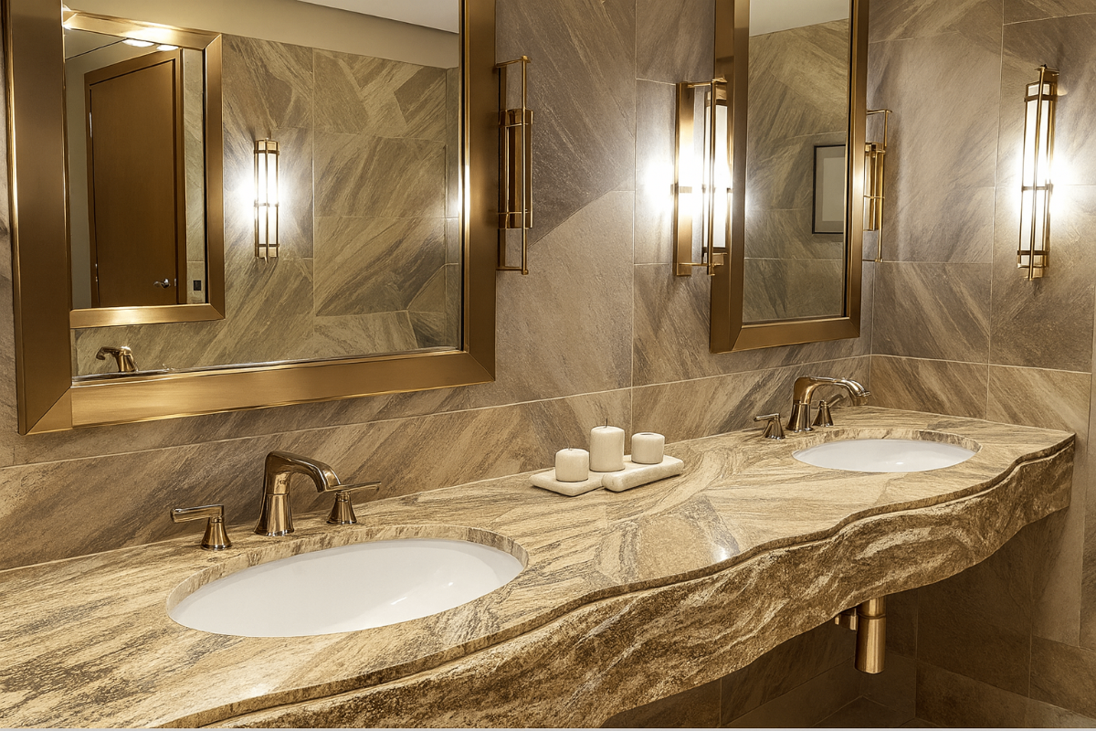 Toilettes publiques en pierre taillée - Robustesse et élégance - Meuble Toilettes publiques en matériaux premium