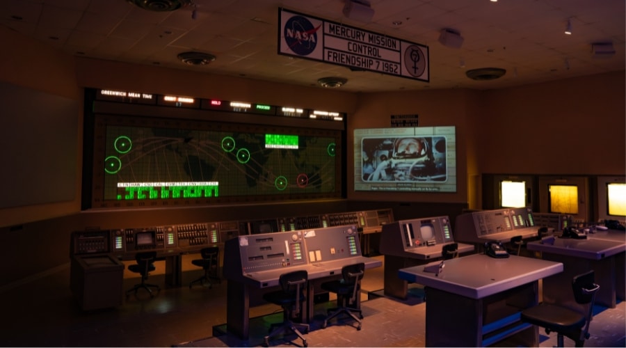 Sala de controle Mercury Mission Control - 1962
