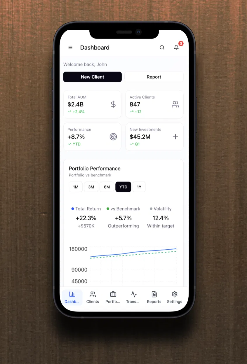 Portfolio Management Interface