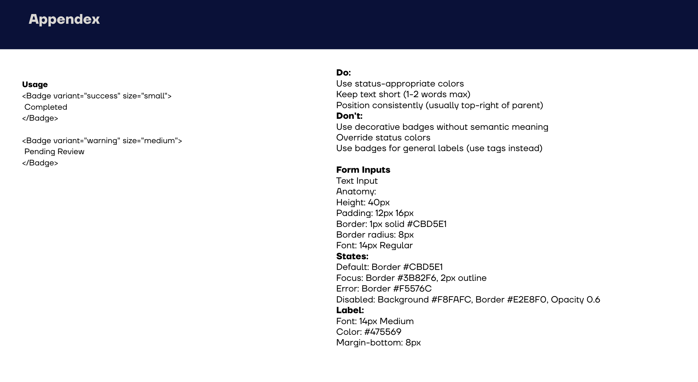 Implementation Guidelines