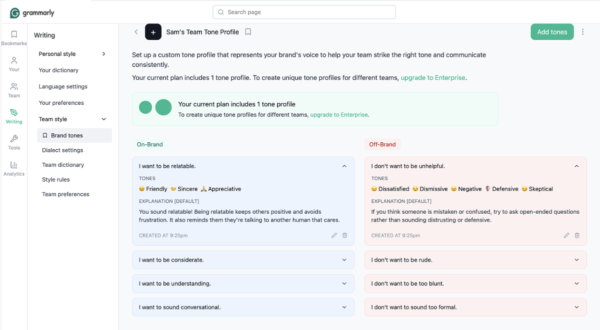 Grammarly Design Interface Details