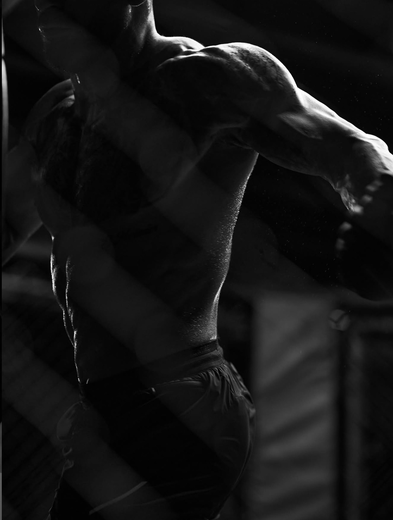Ascend Boxing Club outdoor training — two athletes sparring on court