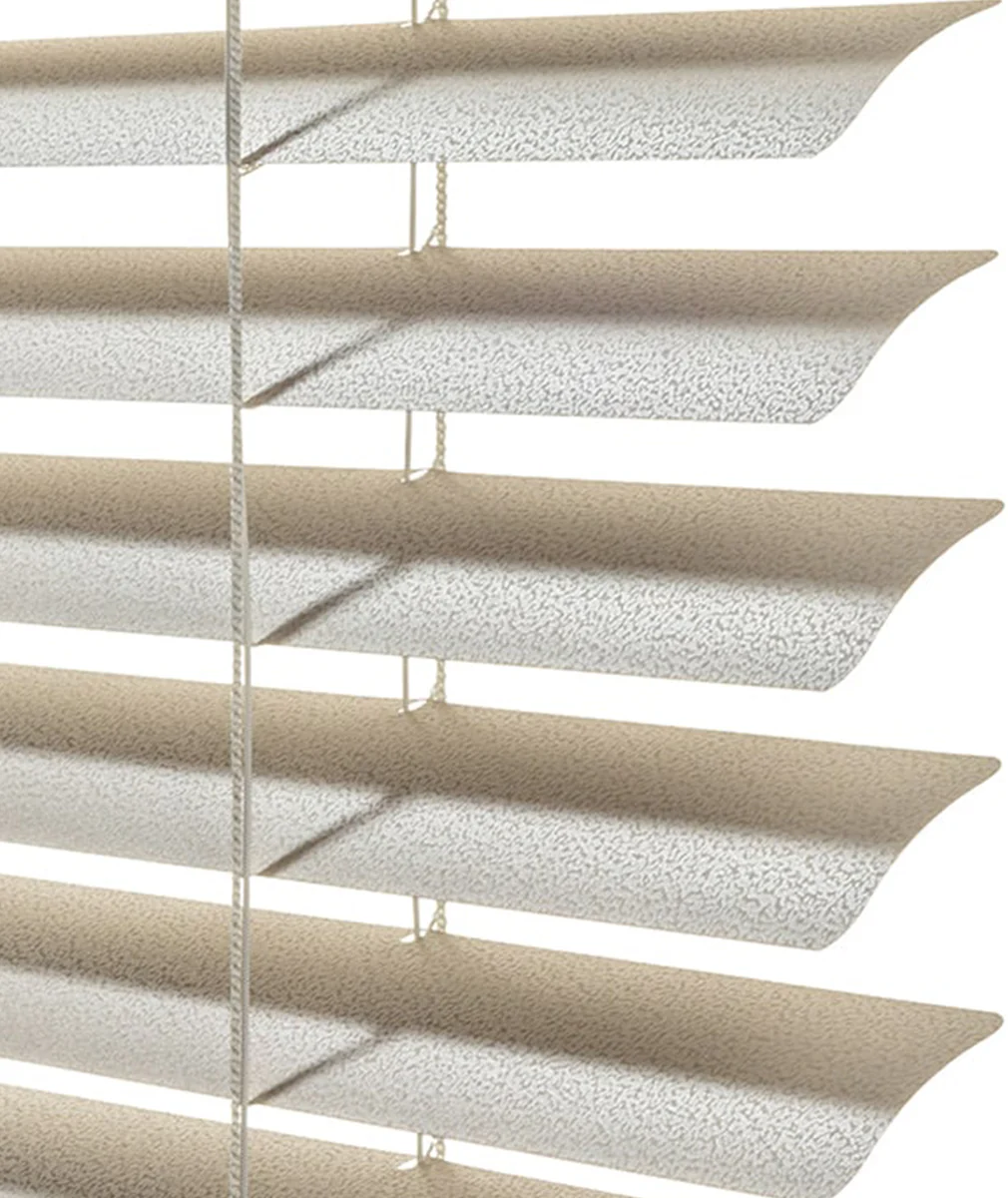 Textured Beige Aluminum Slats Detail