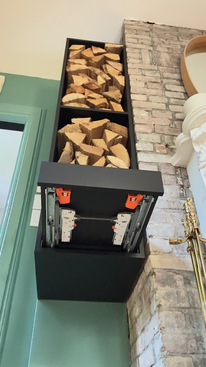 Custom Oak Firewood Holder