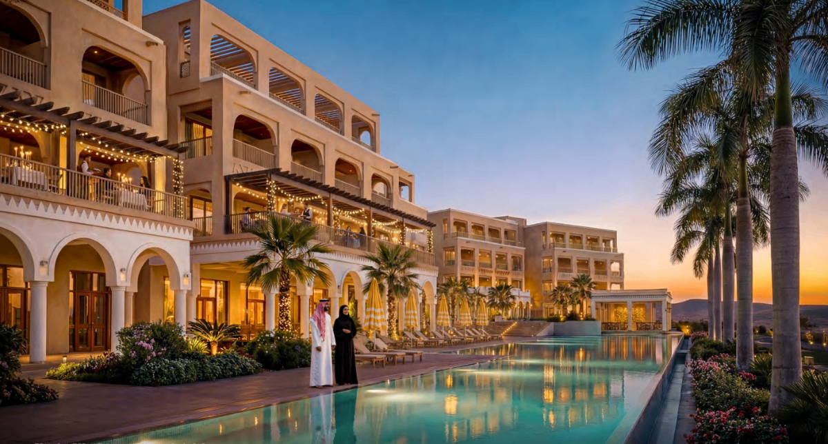 トランプ・インターナショナル・ホテル ラーヤナ プールエリア 夕暮れ