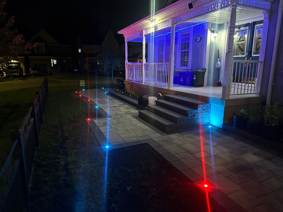 Professional interlocking stone patio installation in Calgary backyard