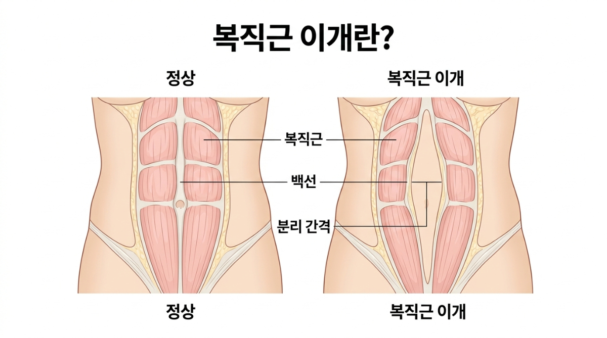 복직근 이개, 집에서 확인하는 3단계 자가진단법