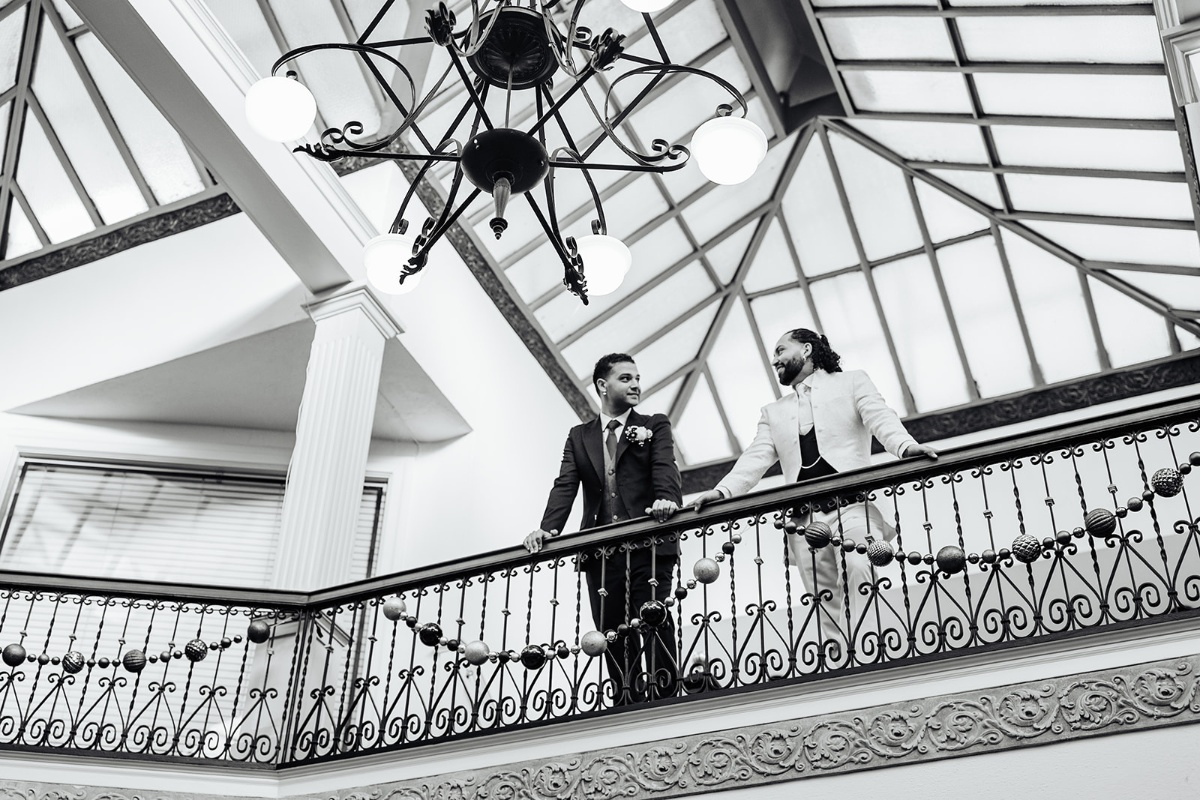 Elegant wedding setup