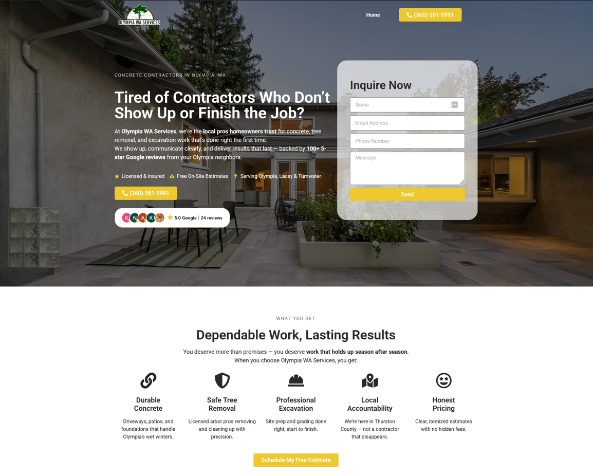 After: Modern, conversion-focused website design
