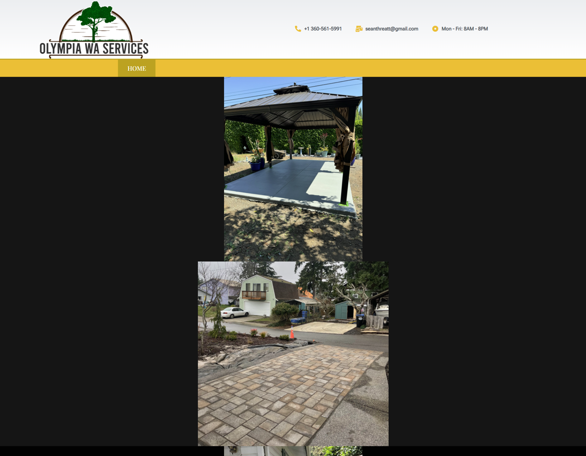 Before: Outdated, cluttered website design