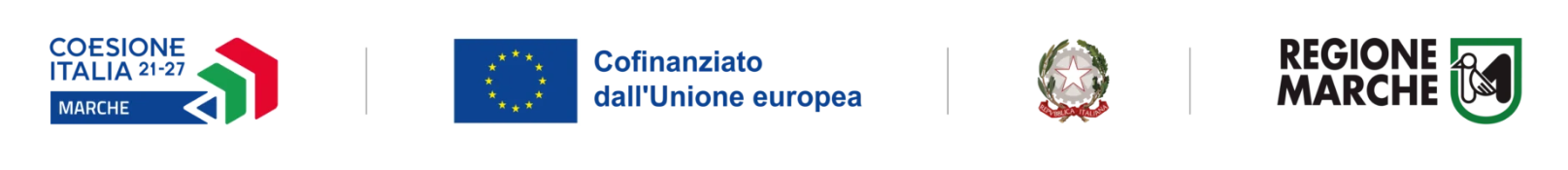 Coesione Italia 21-27 Marche — Cofinanziato dall'Unione Europea — Repubblica Italiana — Regione Marche