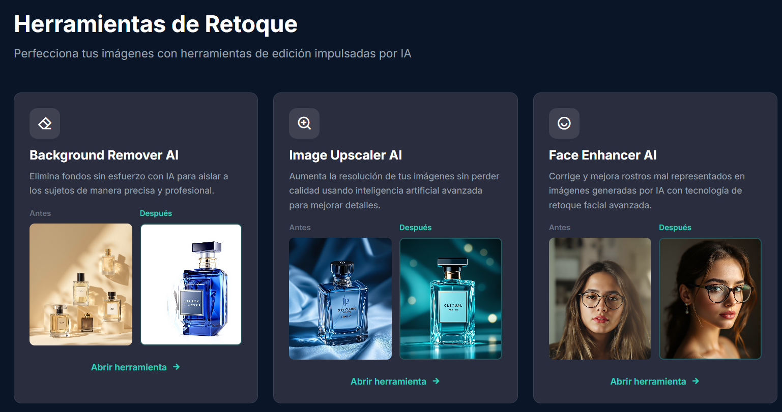 Interfaz de Aura Creativa