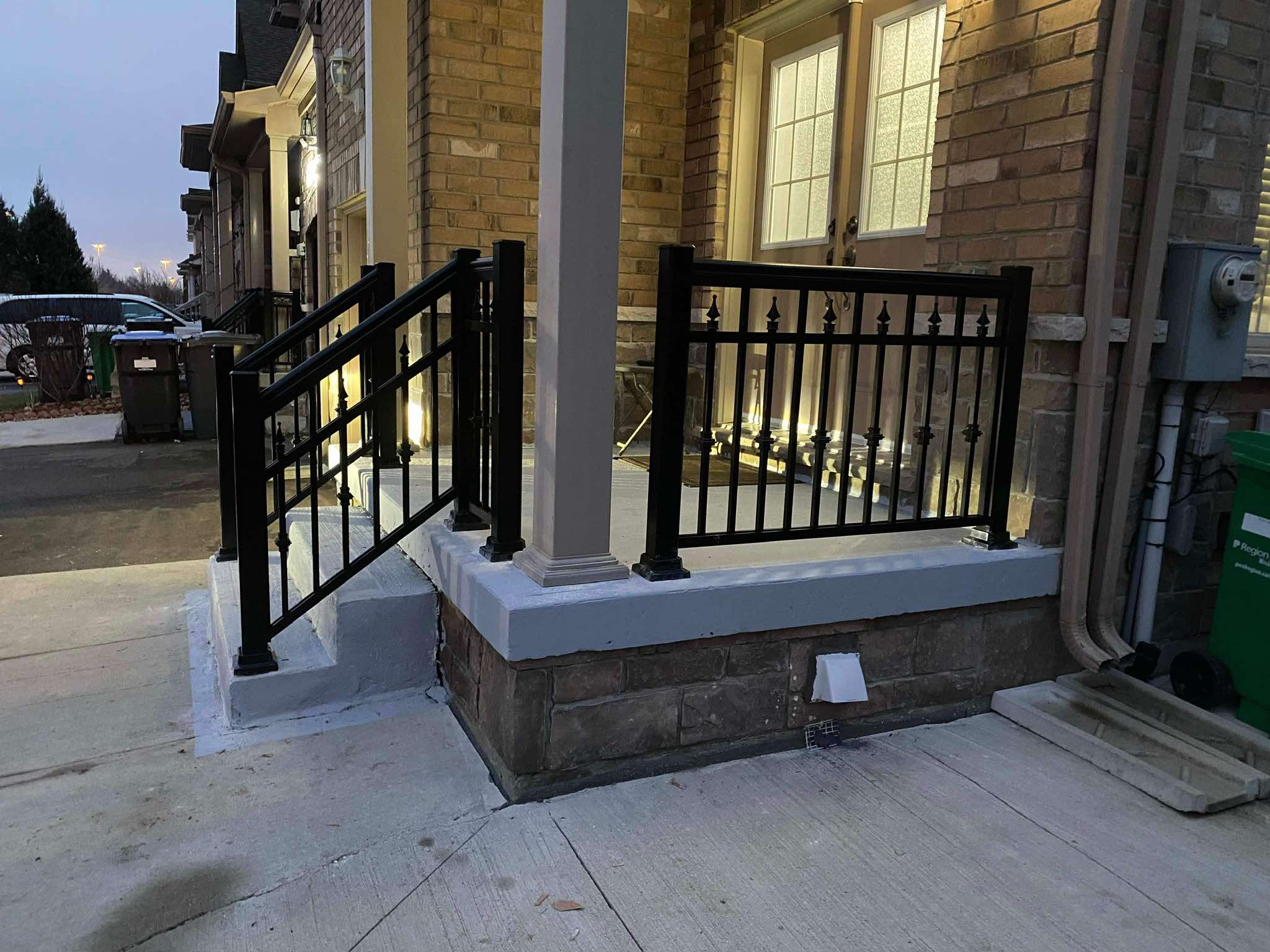 Steel railing installation GTA — deck and balcony railings for Ontario homes by Iron Ring Fencing