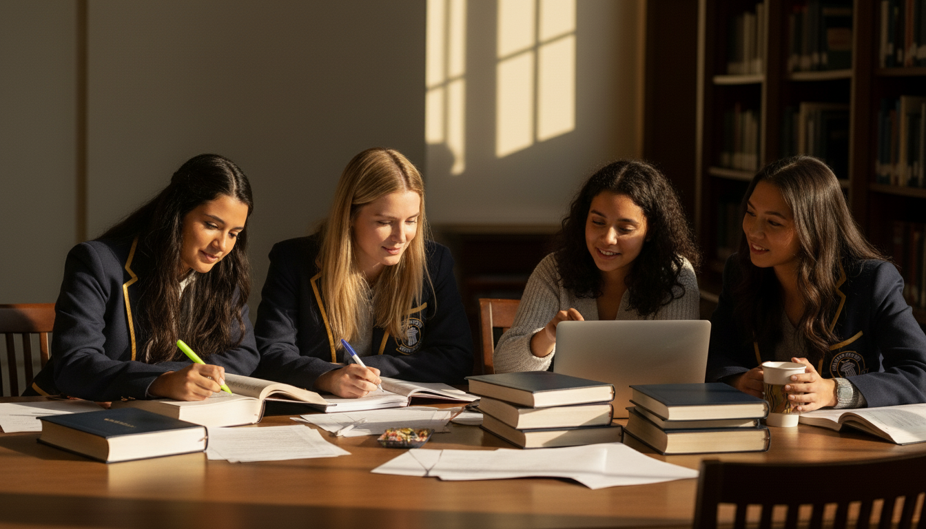 High School Students in Laboratory
