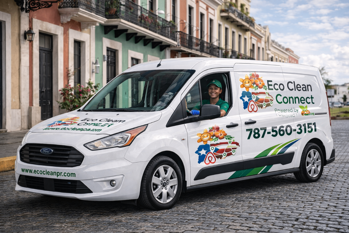 Eco Clean PR service van in Puerto Rico