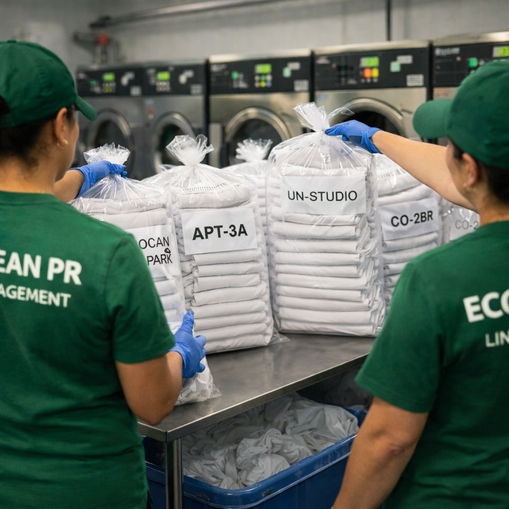 Eco Clean PR linen pickup process