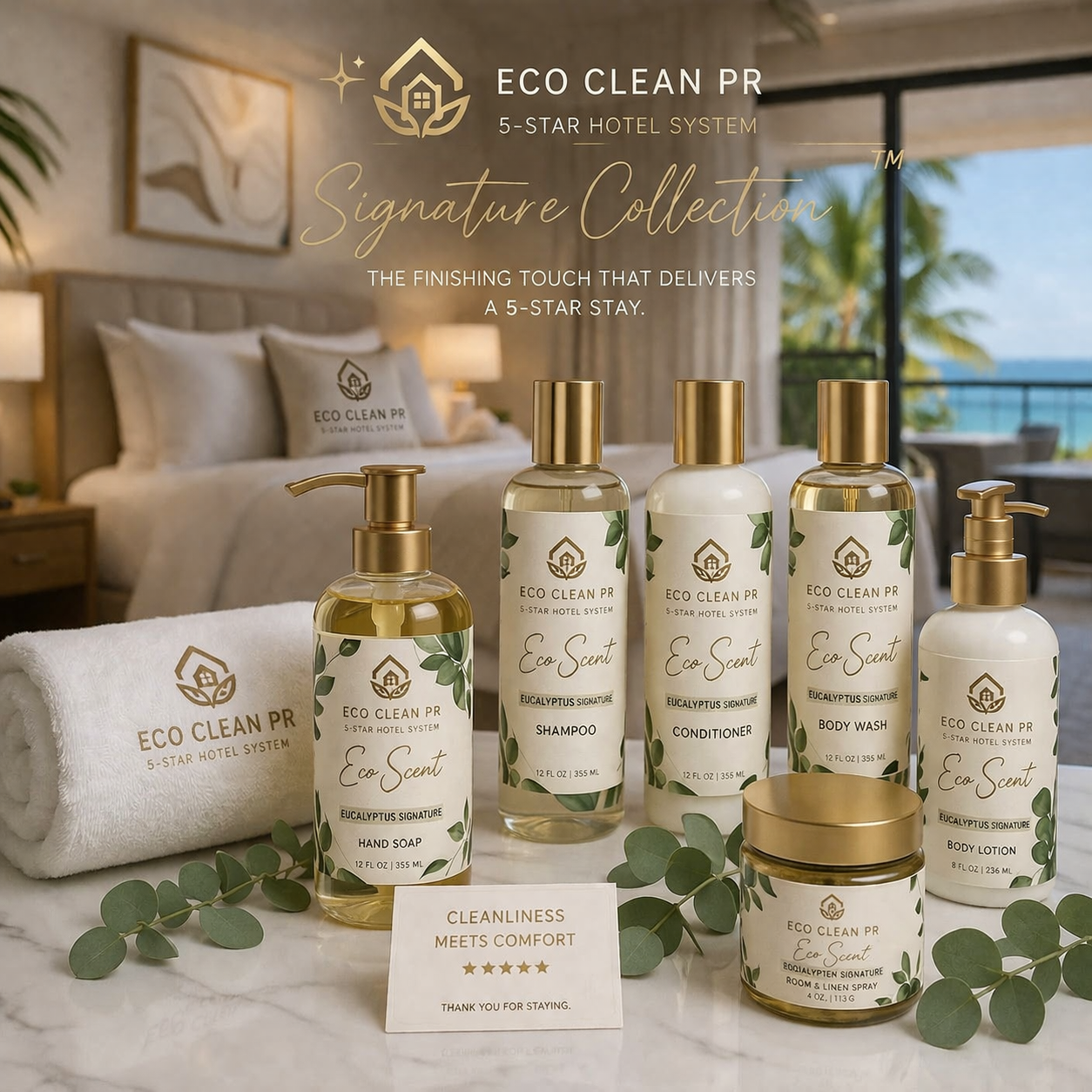 Signature Amenities - Bathroom Setup