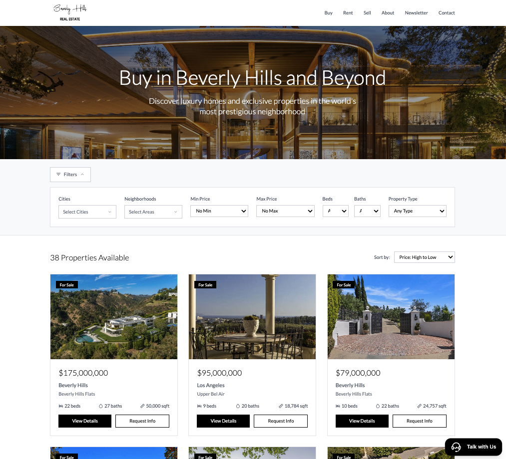 Beverly Hills Real Estate Platform